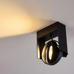 hofstein Spots Et Projecteurs|Plafonnier Grytgol Noir, 1 lumière