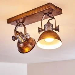 hofstein Spots Et Projecteurs|Plafonnier Gudo Brun, Bronze, 2 lumières