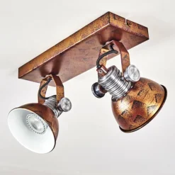 hofstein Spots Et Projecteurs|Plafonnier Gudo Brun, Bronze, 2 lumières