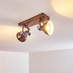 hofstein Spots Et Projecteurs|Plafonnier Gudo Brun, Bronze, 2 lumières