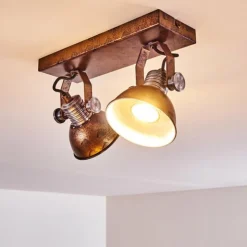 hofstein Spots Et Projecteurs|Plafonnier Gudo Brun, Bronze, 2 lumières
