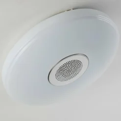 hofstein Éclairage Led|Plafonnier HEMLO LED Blanc, 1 lumière, Télécommandes, Changeur de couleurs