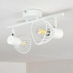 hofstein Spots Et Projecteurs|Plafonnier Holbol Blanc, 2 lumières