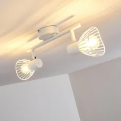 hofstein Spots Et Projecteurs|Plafonnier Holbol Blanc, 2 lumières