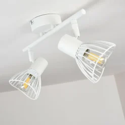 hofstein Spots Et Projecteurs|Plafonnier Holbol Blanc, 2 lumières