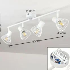 hofstein Spots Et Projecteurs|Plafonnier Holbol Blanc, 4 lumières