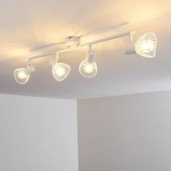 hofstein Spots Et Projecteurs|Plafonnier Holbol Blanc, 4 lumières