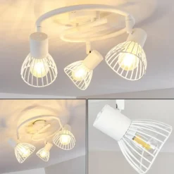 hofstein Spots Et Projecteurs|Plafonnier Holbol Blanc, 3 lumières