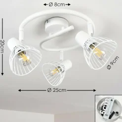 hofstein Spots Et Projecteurs|Plafonnier Holbol Blanc, 3 lumières