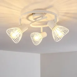 hofstein Spots Et Projecteurs|Plafonnier Holbol Blanc, 3 lumières