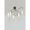 Luminaires Holländer Plafonniers|Plafonnier Holländer CASINO Noir, Argenté, 5 lumières