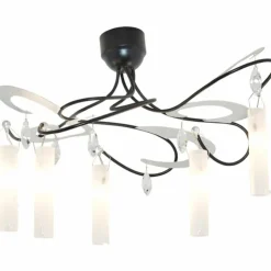 Luminaires Holländer Plafonniers|Plafonnier Holländer CASINO Noir, Argenté, 5 lumières
