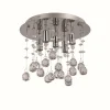 Luminaires Ideallux Plafonniers|Plafonnier Ideal Lux MOONLIGHT Chrome, Aspect cristal, 5 lumières