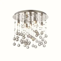 Luminaires Ideallux Plafonniers|Plafonnier Ideal Lux MOONLIGHT Chrome, Aspect cristal, 8 lumières
