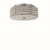 Luminaires Ideallux Plafonniers|Plafonnier Ideal Lux ROMA Chrome, Aspect cristal, 4 lumières
