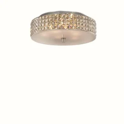Luminaires Ideallux Plafonniers|Plafonnier Ideal Lux ROMA Chrome, Aspect cristal, 6 lumières