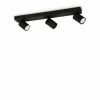 Luminaires Ideallux Plafonniers|Plafonnier Ideallux RUDY Noir, 3 lumières