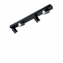Luminaires Ideallux Plafonniers|Plafonnier Ideallux RUDY Noir, 4 lumières
