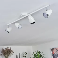 hofstein Spots Et Projecteurs|Plafonnier Idlewild LED Chrome, Blanc, 4 lumières