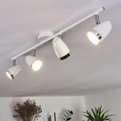 hofstein Spots Et Projecteurs|Plafonnier Idlewild LED Chrome, Blanc, 4 lumières