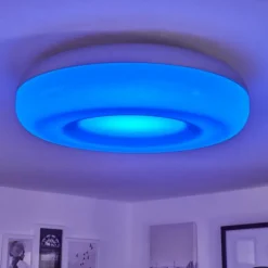 Plafonnier iDual Daphnis LED Argenté, Blanc, 1 lumière, Télécommandes, Changeur de couleurs