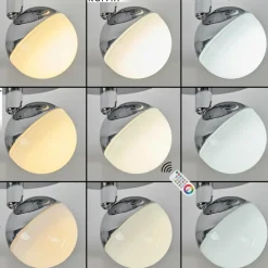 Plafonnier iDual Olivine LED Chrome, 1 lumière, Télécommandes, Changeur de couleurs