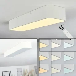 Lampe Éclairage Led|Plafonnier Iriondo LED Blanc, 1 lumière, Télécommandes
