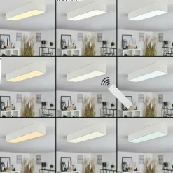 Lampe Éclairage Led|Plafonnier Iriondo LED Blanc, 1 lumière, Télécommandes