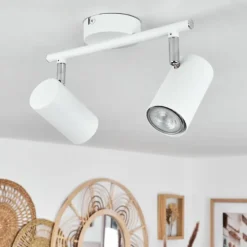 hofstein Spots Et Projecteurs|Plafonnier Javel Blanc, 2 lumières