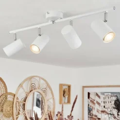 hofstein Spots Et Projecteurs|Plafonnier Javel Blanc, 4 lumières