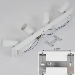 hofstein Spots Et Projecteurs|Plafonnier Javel Chrome, Blanc, 4 lumières
