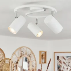 hofstein Spots Et Projecteurs|Plafonnier Javel Chrome, Blanc, 3 lumières