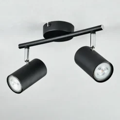 hofstein Spots Et Projecteurs|Plafonnier Javel Noir, 2 lumières