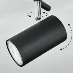 hofstein Spots Et Projecteurs|Plafonnier Javel Noir, 3 lumières