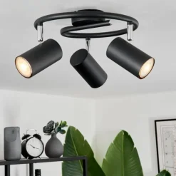 hofstein Spots Et Projecteurs|Plafonnier Javel Noir, 3 lumières