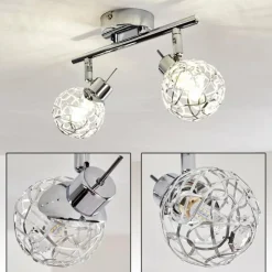 hofstein Spots Et Projecteurs|Plafonnier Kalipuro Chrome, 2 lumières