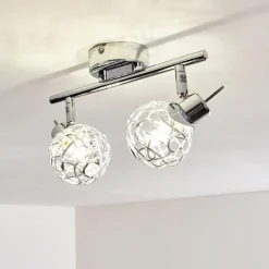 hofstein Spots Et Projecteurs|Plafonnier Kalipuro Chrome, 2 lumières