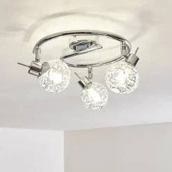hofstein Spots Et Projecteurs|Plafonnier Kalipuro Chrome, 3 lumières