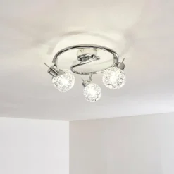 hofstein Spots Et Projecteurs|Plafonnier Kalipuro Chrome, 3 lumières