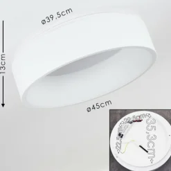 hofstein Éclairage Led|Plafonnier Kampala LED Blanc, 1 lumière