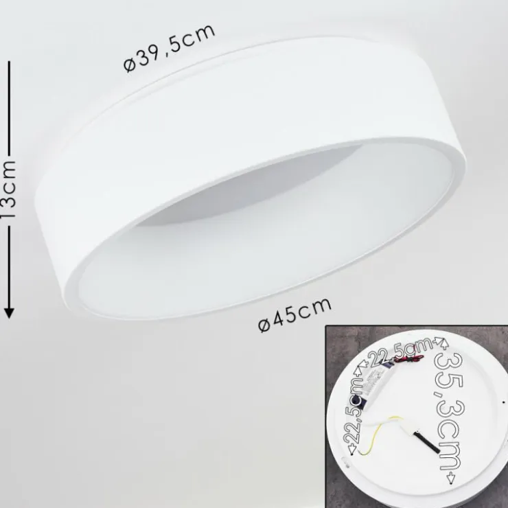 hofstein Éclairage Led|Plafonnier Kampala LED Blanc, 1 lumière