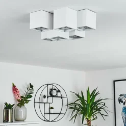 hofstein Plafonniers|Plafonnier Karaka Blanc, 6 lumières