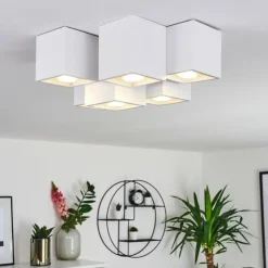 hofstein Plafonniers|Plafonnier Karaka Blanc, 6 lumières
