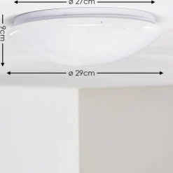 hofstein Éclairage Led|Plafonnier Kendal LED Blanc, 1 lumière, Télécommandes, Changeur de couleurs