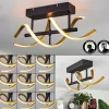 hofstein Éclairage Led|Plafonnier Khovet LED Noir, 1 lumière