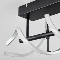 hofstein Éclairage Led|Plafonnier Khovet LED Noir, 1 lumière