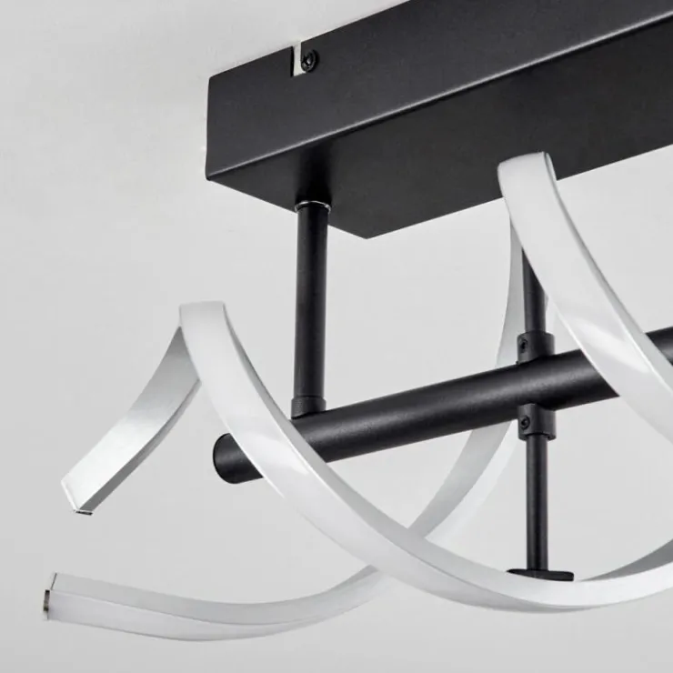 hofstein Éclairage Led|Plafonnier Khovet LED Noir, 1 lumière
