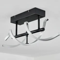 hofstein Éclairage Led|Plafonnier Khovet LED Noir, 1 lumière