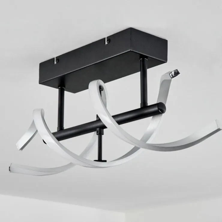 hofstein Éclairage Led|Plafonnier Khovet LED Noir, 1 lumière
