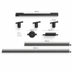 Plafonnier Kit de base Philips Hue Perifo LED Noir, 4 lumières, Changeur de couleurs